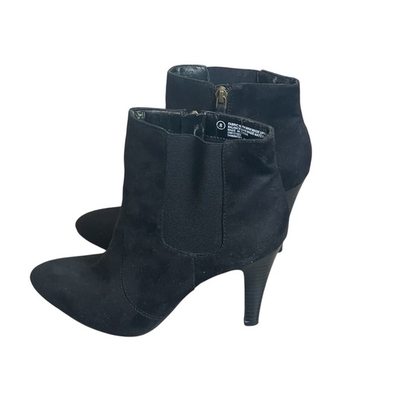 Isaac Mizrahi for Target Black Faux Suede Ankle Boots Heels Booties Size 8 - Picture 4 of 11